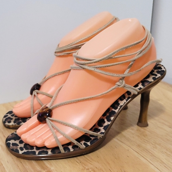 DAVID AARON Suede Strappy Sandals - Picture 4 of 14